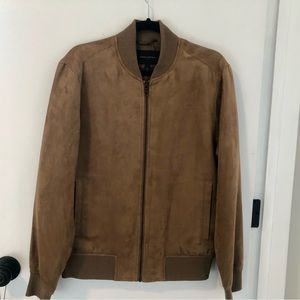 Banana Republic Vegan Suede Bomber Jacket